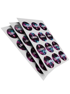 Stickerbogen mit Weißdruck