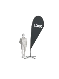 Beachflag Drop | Large (350 cm) | einseitig oder beidseitig bedruckt