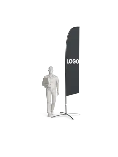 Beachflag Wind | Medium (320 cm) | einseitig oder beidseitig bedruckt