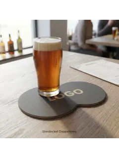 Bierdeckel Doppelkreis
