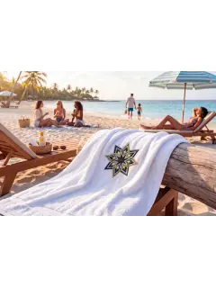 Strandtuch bestickt