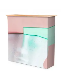 Textilfalttheke | B 106 cm x H 102 x T 36 cm | einseitig bedruckt