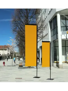 Beachflag Rechteck | Large (400 cm) | einseitig oder beidseitig bedruckt