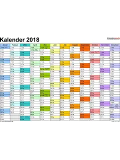 Jahresplaner – einseitig