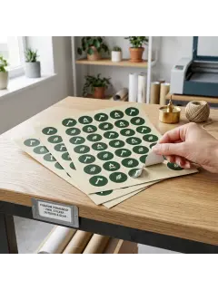 Permanent haftende Stickerbogen