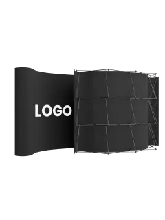 Pop-Up Faltwand | 4 x 3 Felder gebogen | einseitig bedruckt