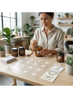 Stickerbogen mit Weißdruck
