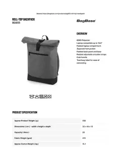 Tasche Fashion Roll-Top-Backpack