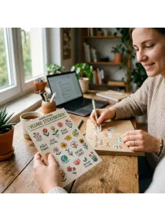 Vegane Stickerbogen