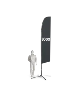 Beachflag Wind | Large (400 cm) | einseitig oder beidseitig bedruckt
